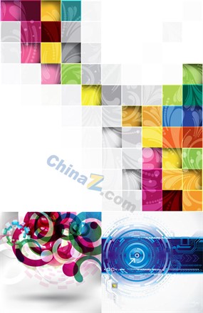 炫彩花纹背景矢量素材